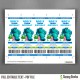 Monsters Inc. with Boo Birthday Ticket Invitations (Blue)
